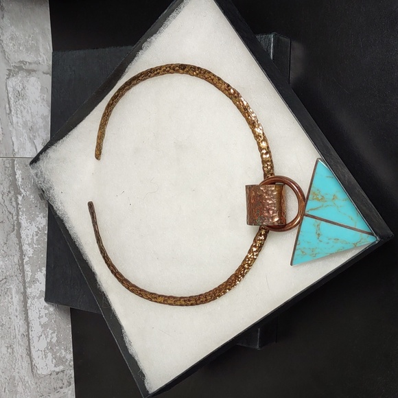 Vintage Margaret MacDonald Ceramic/Copper Collar - Picture 4 of 8